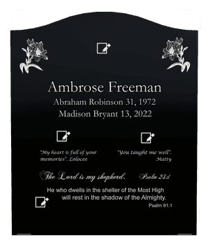 Serpentine - The Lord is my Shepherd 4 memorial design preview