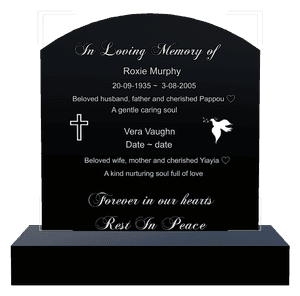 Curved Top - Forever in Our Hearts 6 memorial design preview