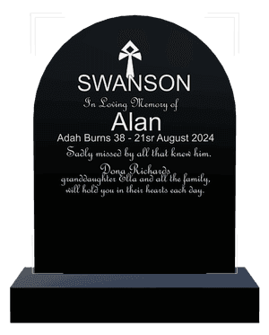 Half Round - Loving Wife memorial design preview