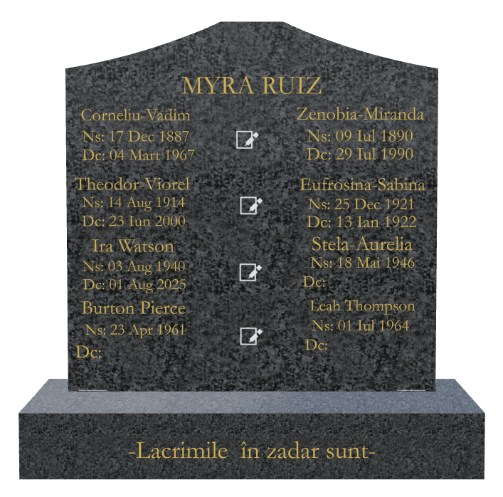 Cropped Peak Traditional Engraved Headstone – Memorial preview