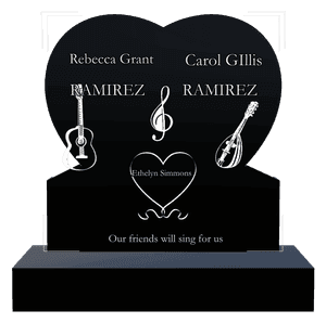 Headstone 27 Heart Headstone memorial design preview