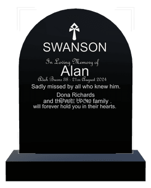 Half Round - Loving Wife Headstone memorial design preview