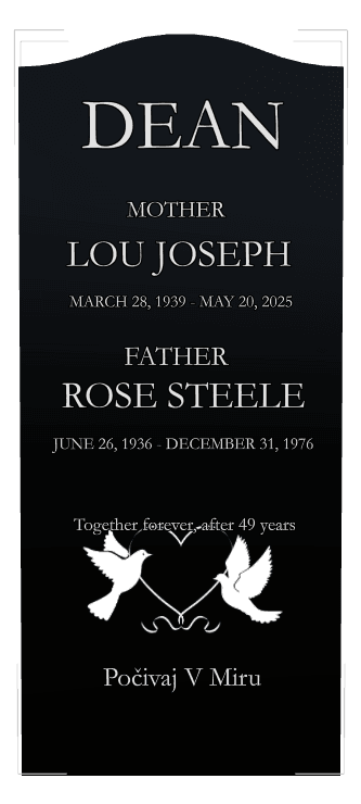 Serpentine Laser-Etched Black Granite Headstone – Together Forever preview