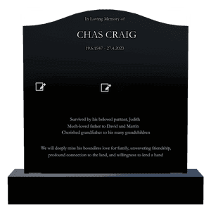 Father Memorial Laser-Etched Headstone preview