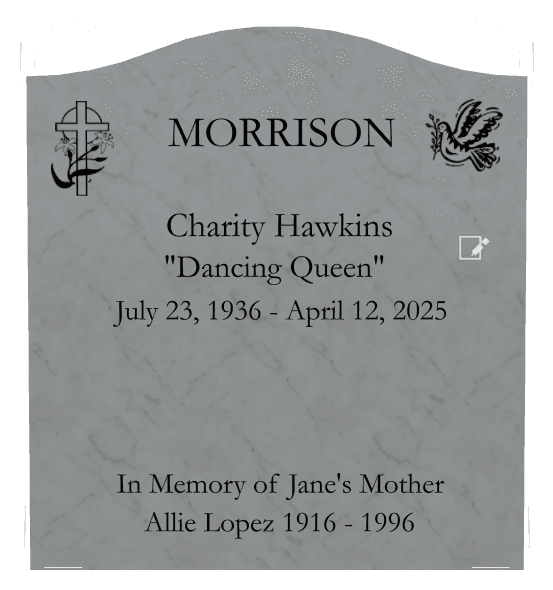 Serpentine Traditional Engraved Headstone – Mother preview