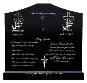 Cropped Peak - Dedicated Mother memorial design preview