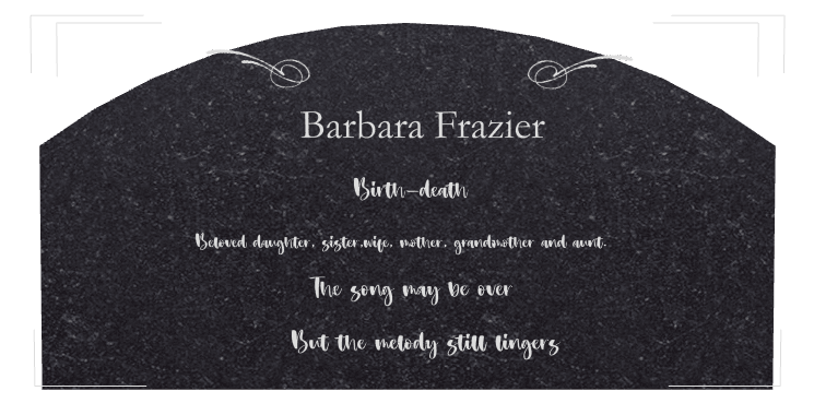 Curved Top Traditional Engraved Headstone – Beloved Daughter preview