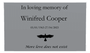 Rectangle Landscape in Loving Memory 93 memorial design preview