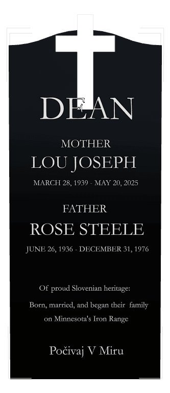 Serpentine Laser-Etched Black Granite Headstone – Cross preview