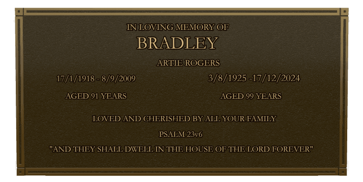 Rectangle (landscape) Bronze Plaque – Biblical Memorial preview