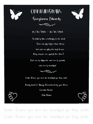 Rectangle Portrait Always Remembered memorial design preview