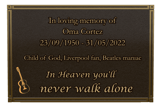 Rectangle (landscape) Bronze Plaque – Child Memorial preview