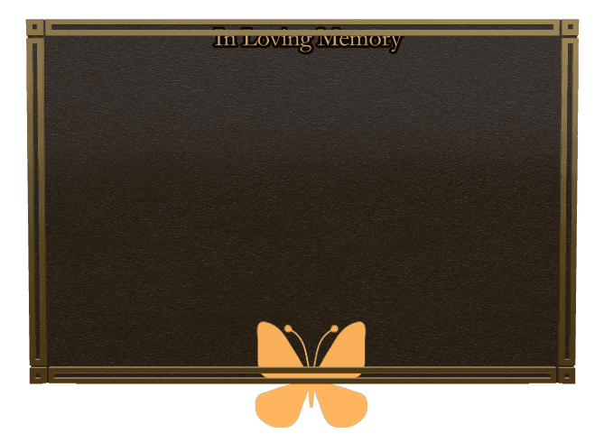 Rectangle (landscape) Bronze Plaque – butterflies and dove preview