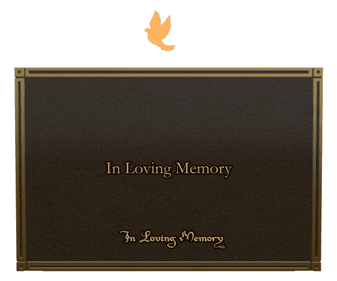 Rectangle (landscape) Bronze Plaque – birds and dove preview