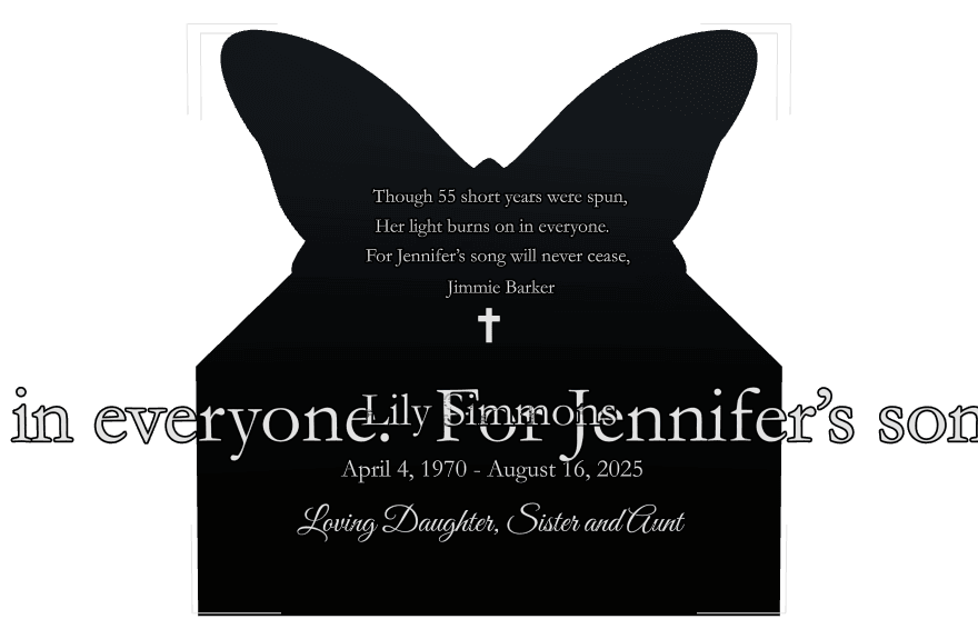 Laser-Etched Black Granite Headstone – Song preview