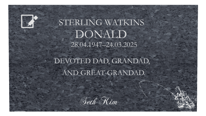 Rectangle (landscape) Traditional Engraved Plaque – Father Memorial preview