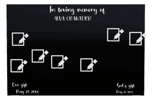 In loving memory of memorial design preview