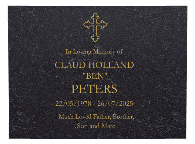 Rectangle (landscape) Traditional Engraved Plaque – cross preview