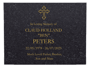 Rectangle Landscape Much Loved 6 memorial design preview