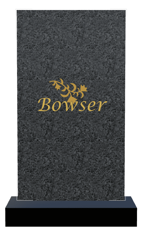Square Traditional Engraved Headstone – Flower Flowers Headstone preview