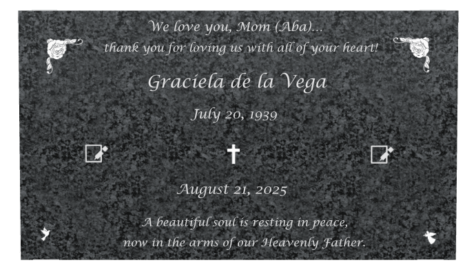 Rectangle (landscape) Traditional Engraved Plaque – angel, cross and dove preview