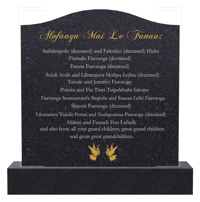 Serpentine Traditional Engraved Headstone – Dove preview