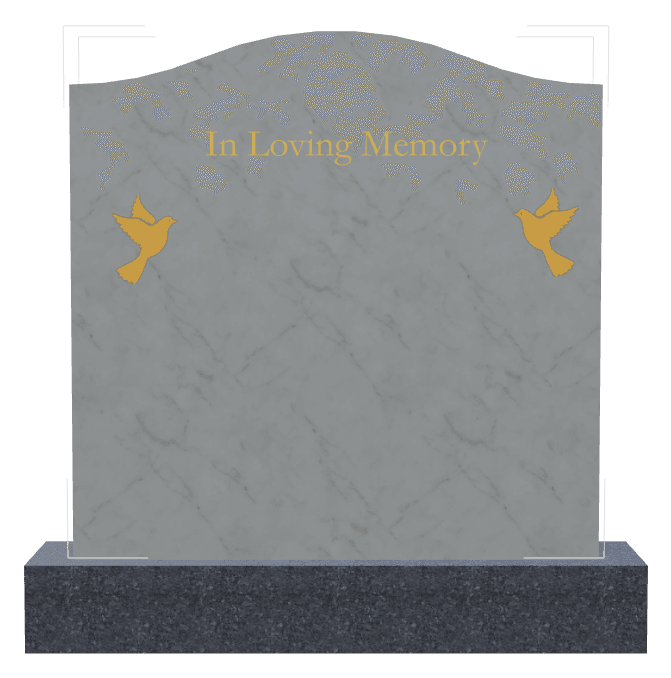 Serpentine Traditional Engraved Headstone – In Loving Memory preview