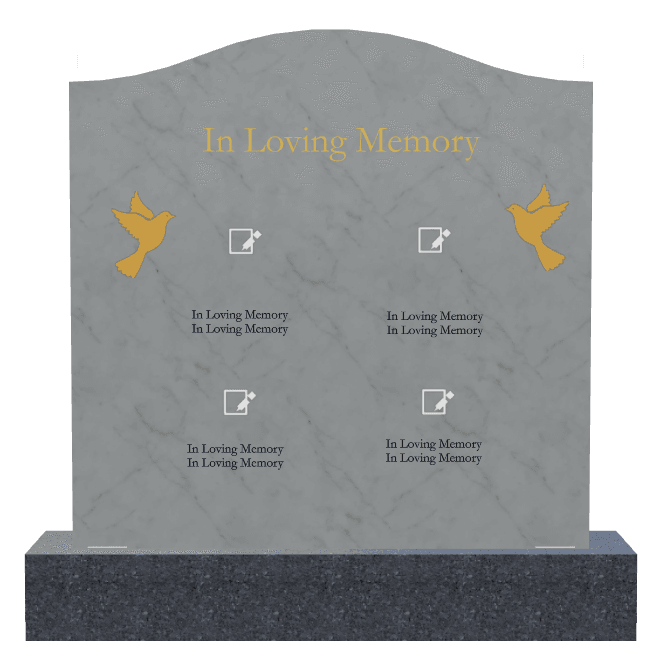 Serpentine Traditional Engraved Headstone – In Loving Memory preview