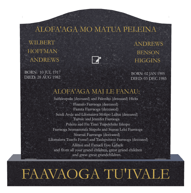 Serpentine Traditional Engraved Headstone – Memorial preview