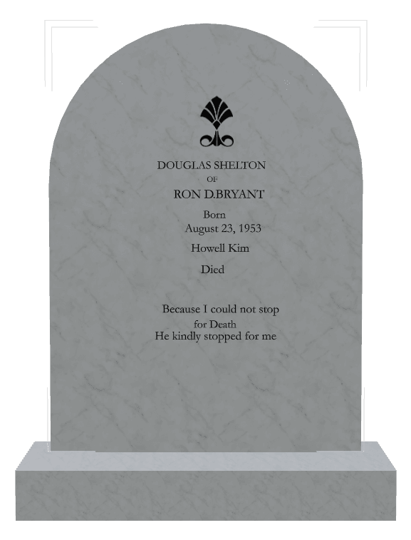 Half Round Traditional Engraved Headstone – In Loving Memory preview