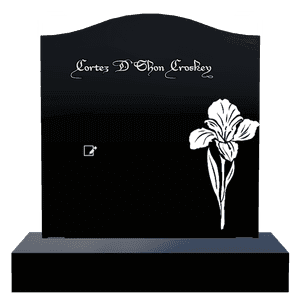 Serpentine - Flower Headstone memorial design preview