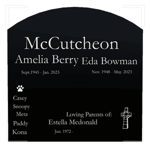 Curved Top - Peter Headstone memorial design preview