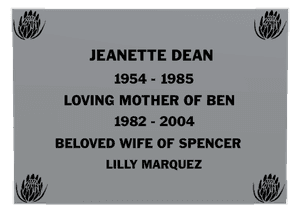 Rectangle Landscape Loving Mother memorial design preview