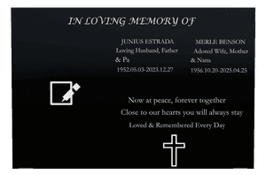 Square - Loving Husband 5 memorial design preview
