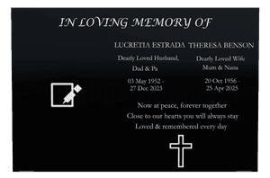 Square - In Loving Memory 33 memorial design preview