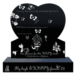 Headstone 27 Always in Our Hearts Headstone memorial design preview