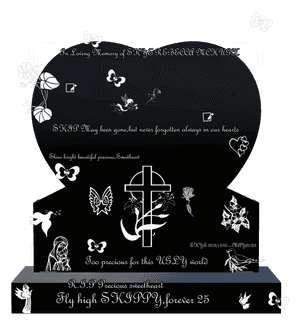 Headstone 27 Always in Our Hearts 2 memorial design preview