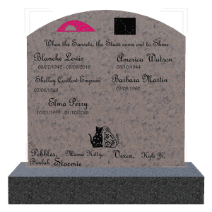 Curved Top - When The Sunsets The Stars Come Out to Shine memorial design preview