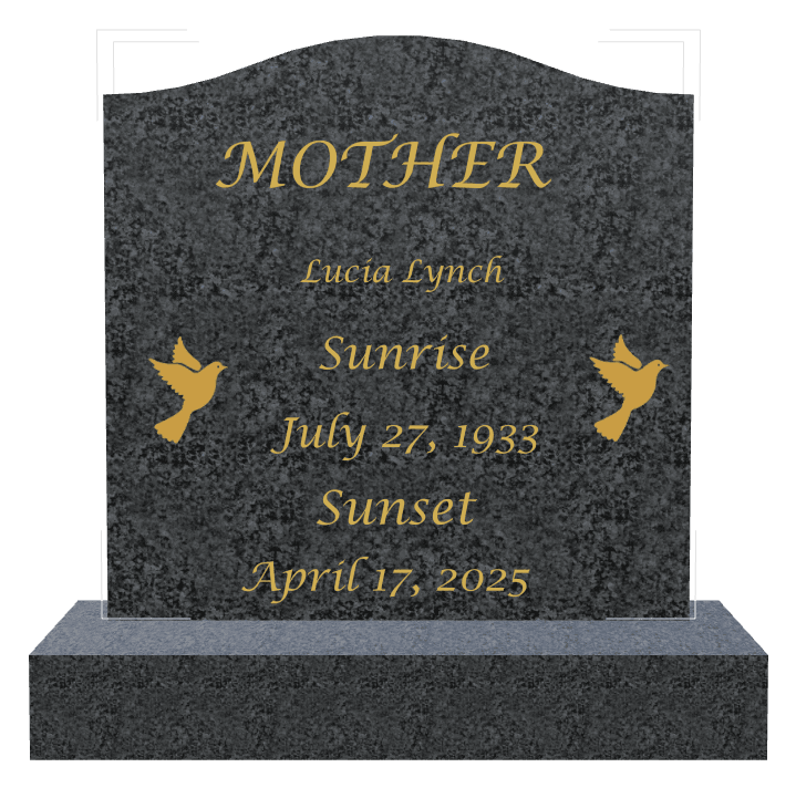 Serpentine Traditional Engraved Headstone – Dove preview