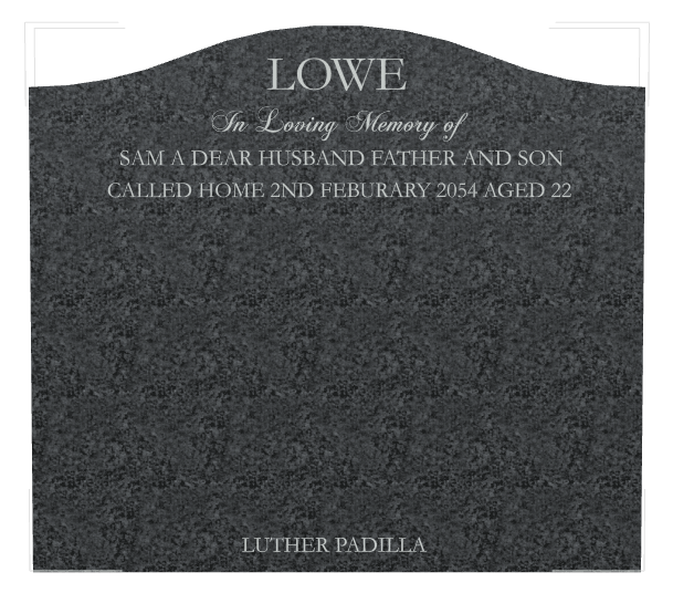Serpentine Traditional Engraved Headstone – In Loving Memory preview