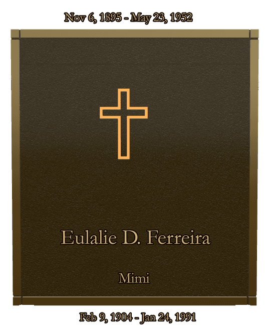 Rectangle (landscape) Bronze Plaque – cross preview