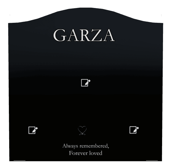 Serpentine Laser-Etched Black Granite Headstone – Forever Loved preview