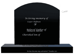 Curved Top - In Loving Memory 3 memorial design preview