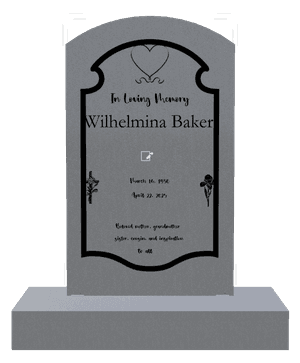 Curved Top - In Loving Memory 17 memorial design preview