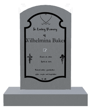 Curved Top - In Loving Memory 18 memorial design preview