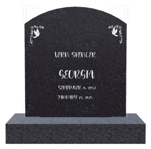 Curved Top - Birds memorial design preview