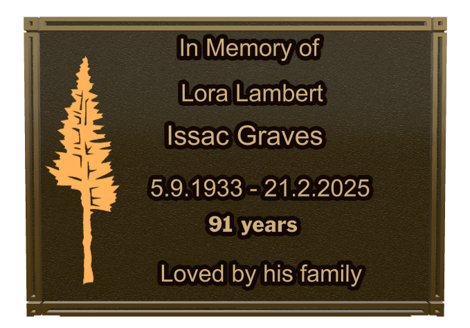 Rectangle (landscape) Bronze Plaque – flower preview