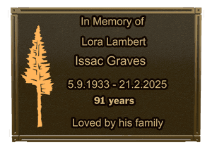 Rectangle Landscape Flower memorial design preview