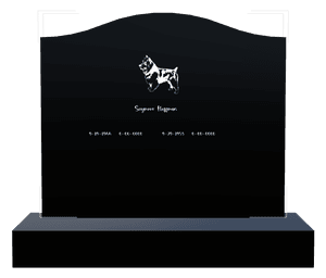 Serpentine - Dog Headstone memorial design preview