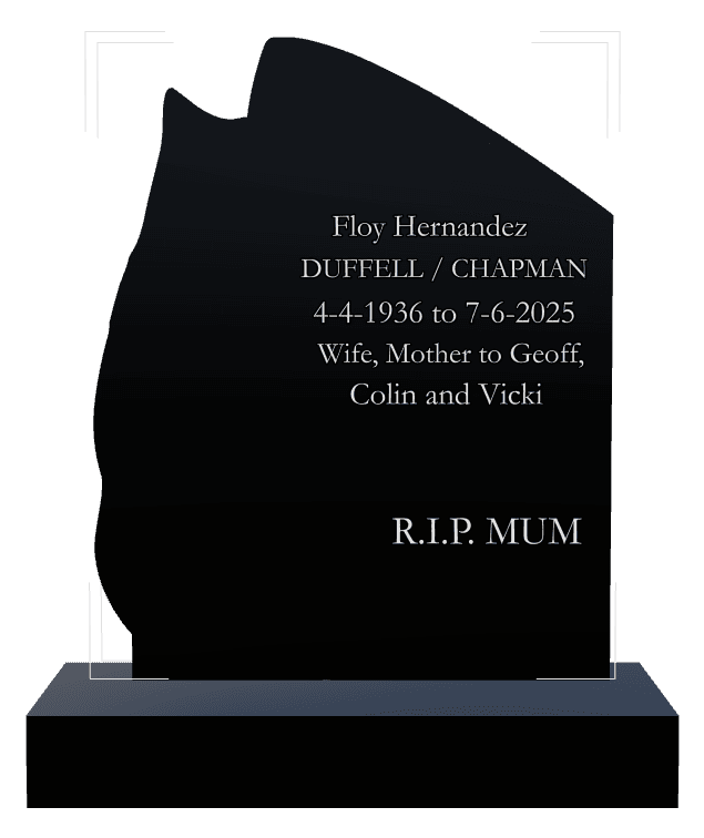 Laser-Etched Black Granite Headstone – Mother preview